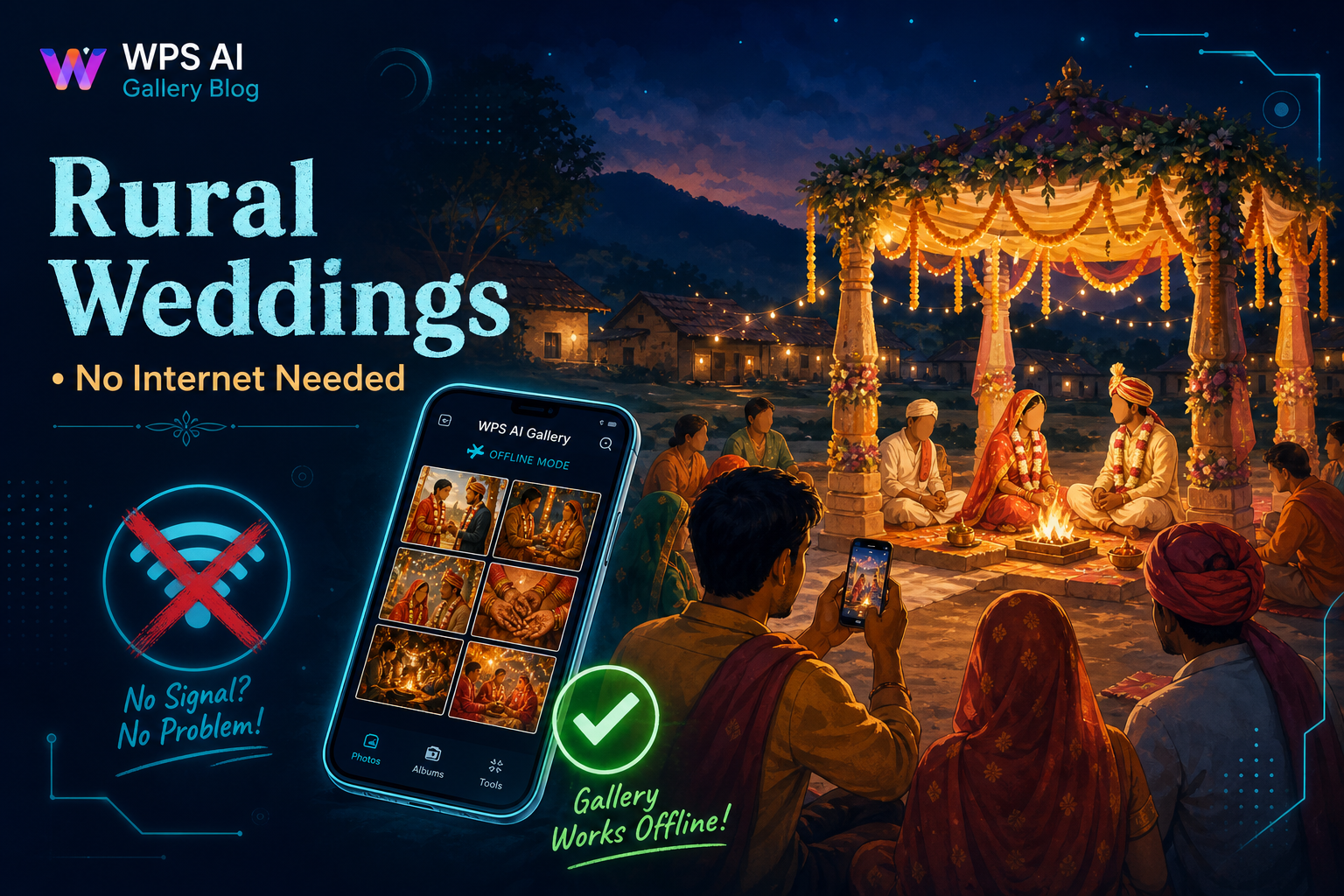 Rural wedding photo sharing without reliable internet