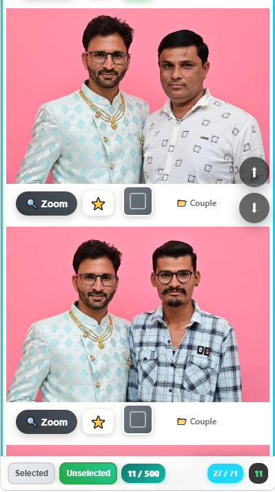 WPS AI Gallery 7.0 — zoom, folder label, and selection counters